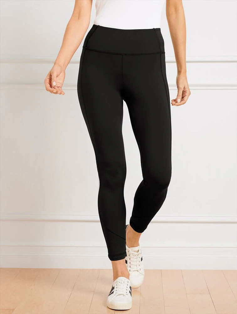 Performance Interlock Mesh Block Leggings