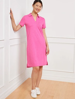 Supersoft Slub Short Sleeve Polo Dress