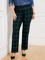 Talbots Southampton Straight Leg Pants - Dashing Black Watch Tartan