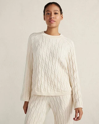 Cotton Cashmere Cable Knit Sweater