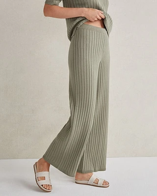 Organic Cotton Wide Rib Pants