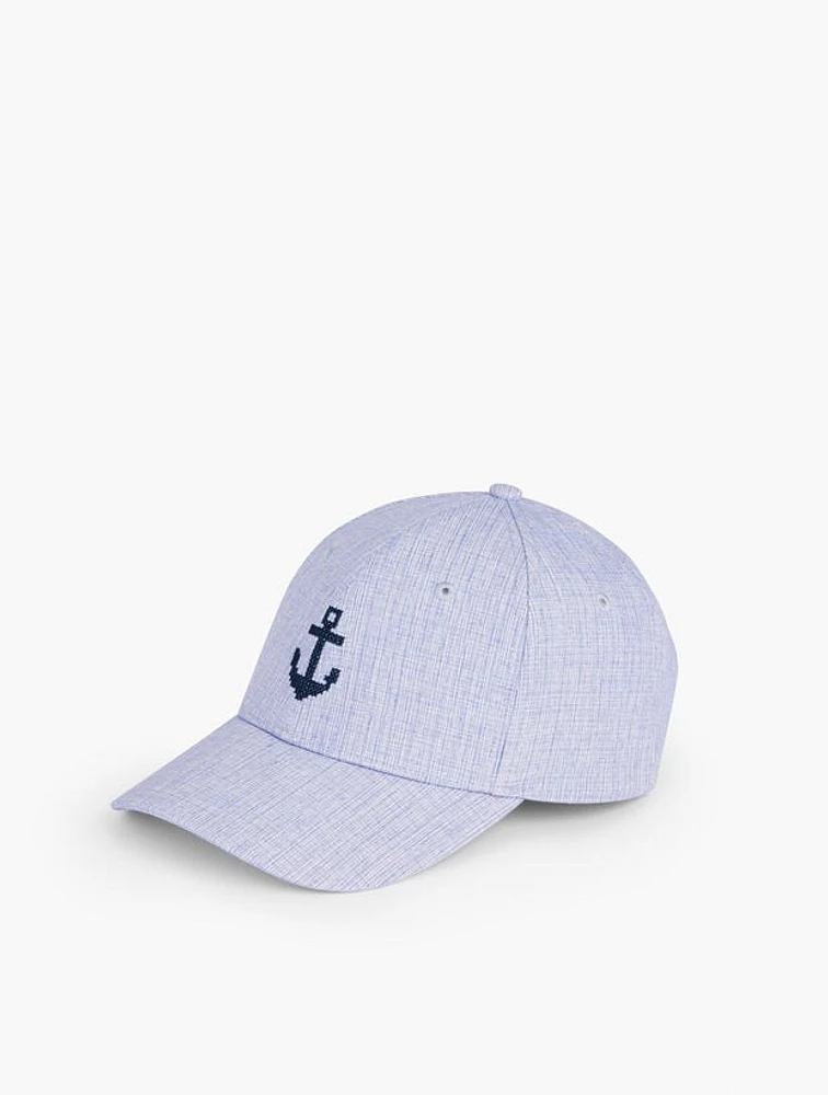 Anchor Needlepoint Baseball Cap