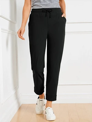 Refined Stretch Jersey Tapered Leg Pants