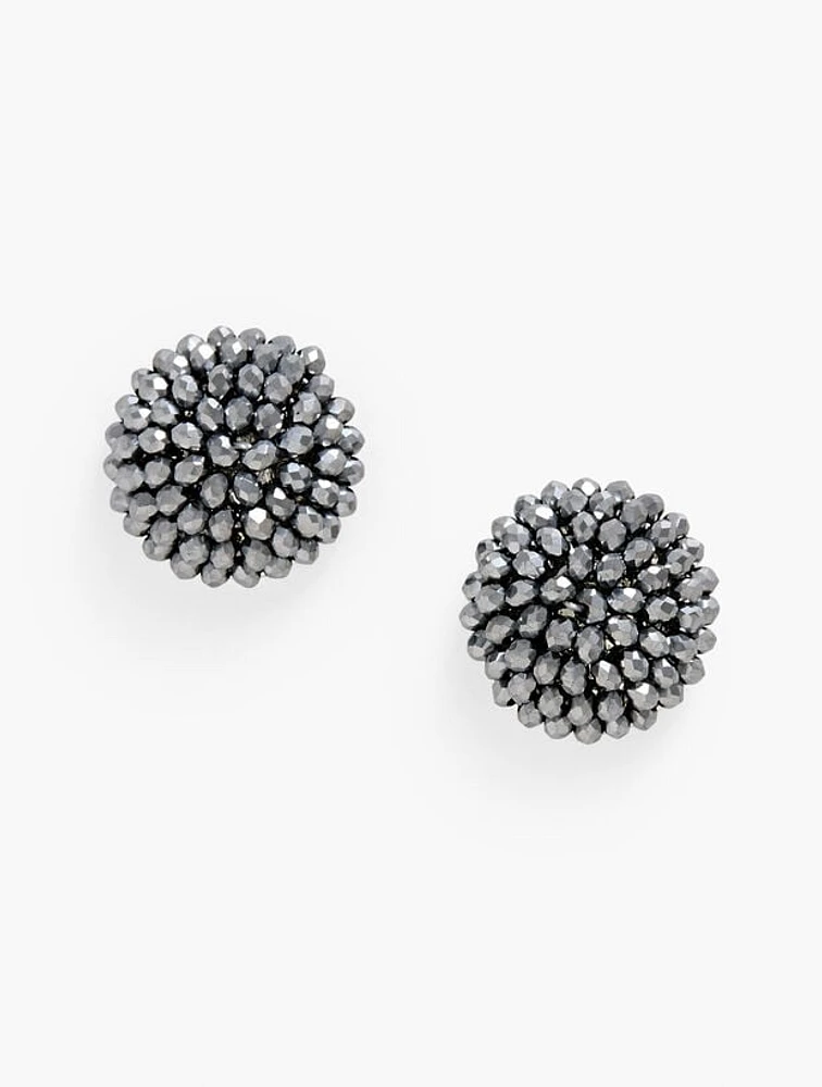 Faceted Bead Cluster Stud Earrings