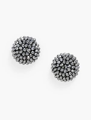 Faceted Bead Cluster Stud Earrings