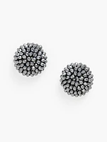 Faceted Bead Cluster Stud Earrings