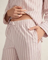 Organic Cotton Poplin Stripe Sleep Set