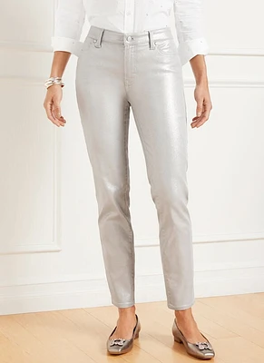 Slim Ankle Jeans - Silver Foil Curvy Fit