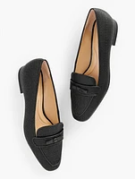 Jane Bow Loafers - Paper Straw