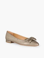 Edison Bow Flats - Textured Lamé