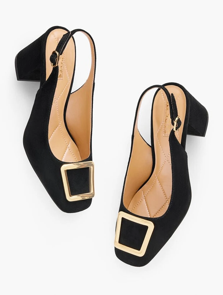 Valerie Slingback Block Heel Pumps