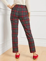 Slim Ankle Pants - Bonfire Plaid