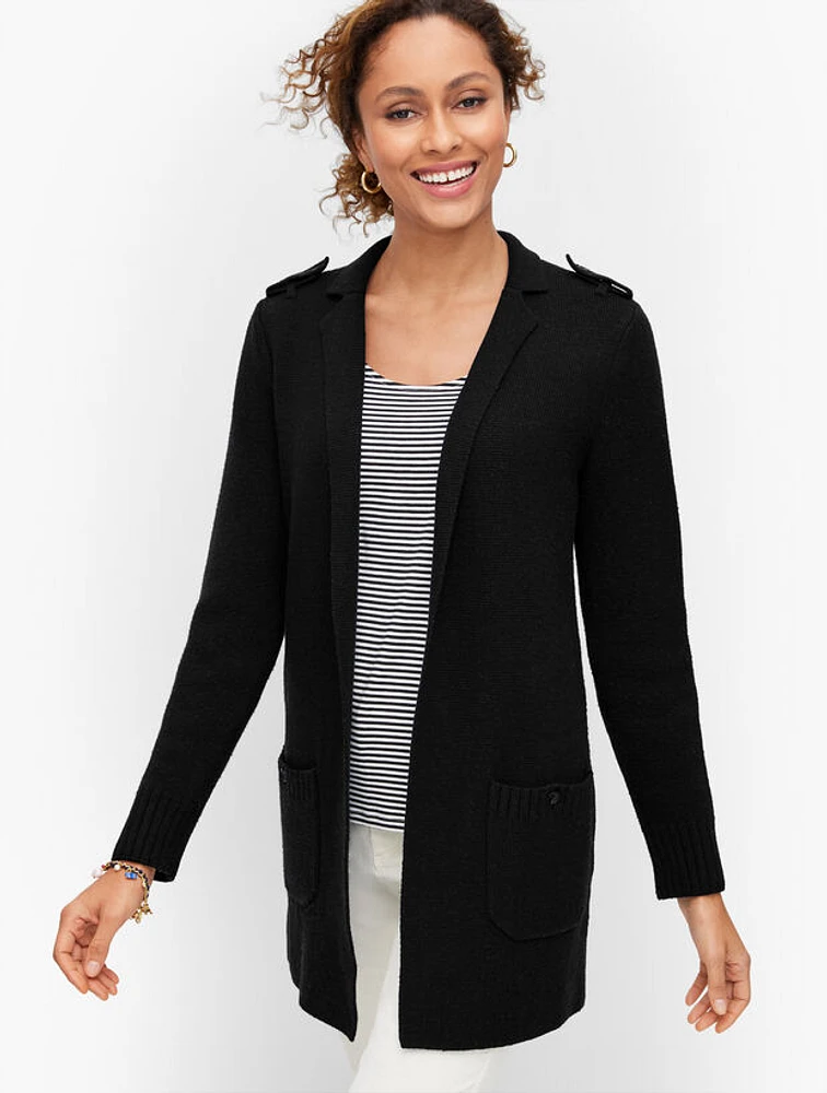 Notch Collar Cardigan