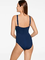 Sun Ocean Sand Square Neck One Piece - Colorblock