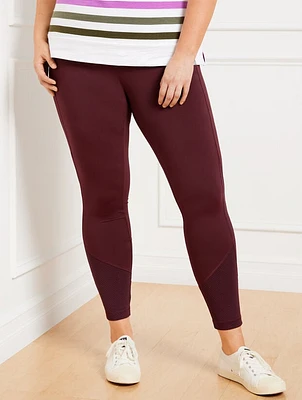 Performance Interlock Mesh Block Leggings