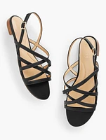 Aria Strap Soft Nappa Flats