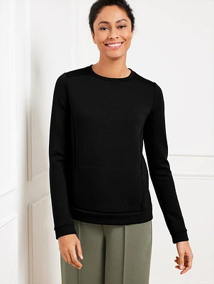 AirKnit Stretch Pleat Back Pullover