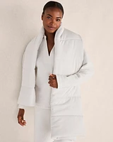 Quilted Ottoman Rib Oversized Wrap