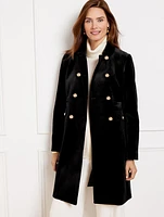 Luxe Bonded Velvet Coat