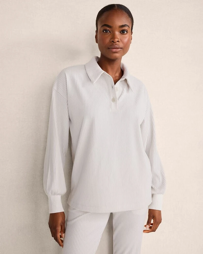 Ottoman Rib Polo Popover