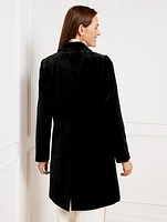 Luxe Bonded Velvet Coat