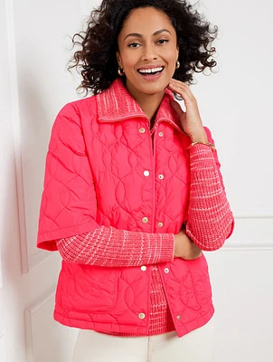 Short Sleeve Quilted Puffer Jacket