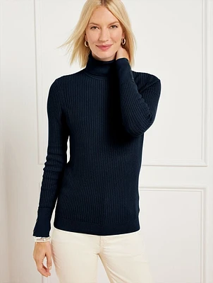 Ribbed Turtleneck Sweater