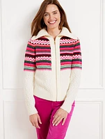 Zip Cardigan - Joyful Fair Isle