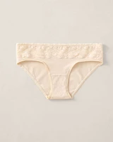 Cotton Bikini with Lace Waist