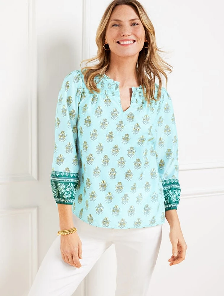 Smocked Top - Breezy Blooms