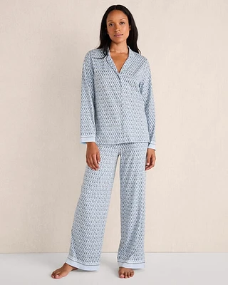 Organic Cotton Jersey Ikat Pajama Set