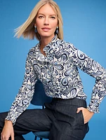 Ruffle Blouse - Primary Paisley