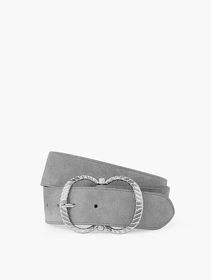 Suede Double Buckle Belt