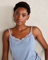 Organic Cotton Jersey Lace Trim Cami