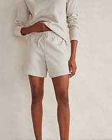 Organic Cotton French Terry Curved Hem Shorts