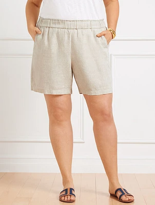 Talbots Nantucket Washed Linen Paperbag Shorts