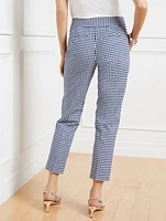 Slim Crop Pants - Preppy Gingham