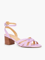 Mimi Vachetta Leather Ankle Strap Sandals