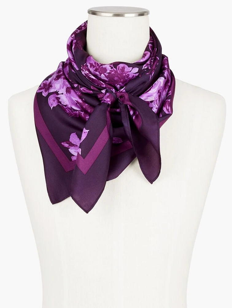 Floral Silk Square Scarf