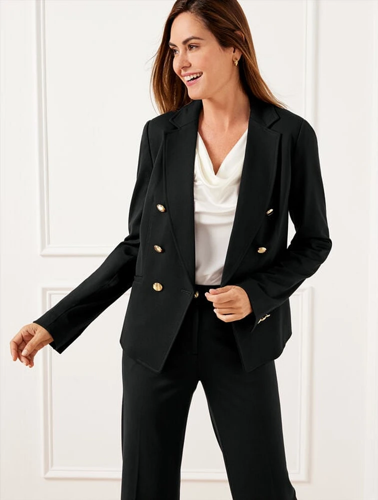 Luxe Ponte Double Breasted Blazer