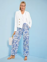 Satin Wide Leg Pants - Painted Paisley