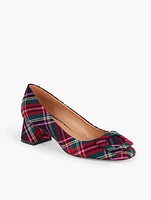 Carlye Buckle Pumps - Dashing Plaid