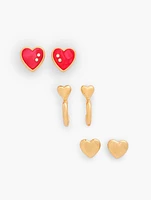 Heart Earring Set