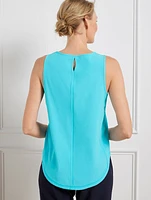 Lightweight Woven Stretch Keyhole Tank