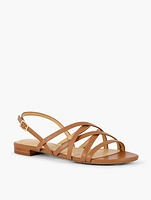 Aria Strap Soft Nappa Flats