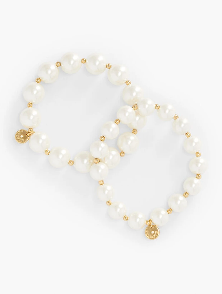 Sabine Pearl Stretch Bracelet Set