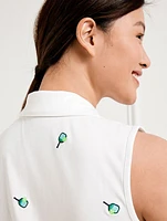 UPF 50+ Piqué Polo Dress - Embroidered Pickleball