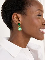 Checkered Stone Drop Earrings