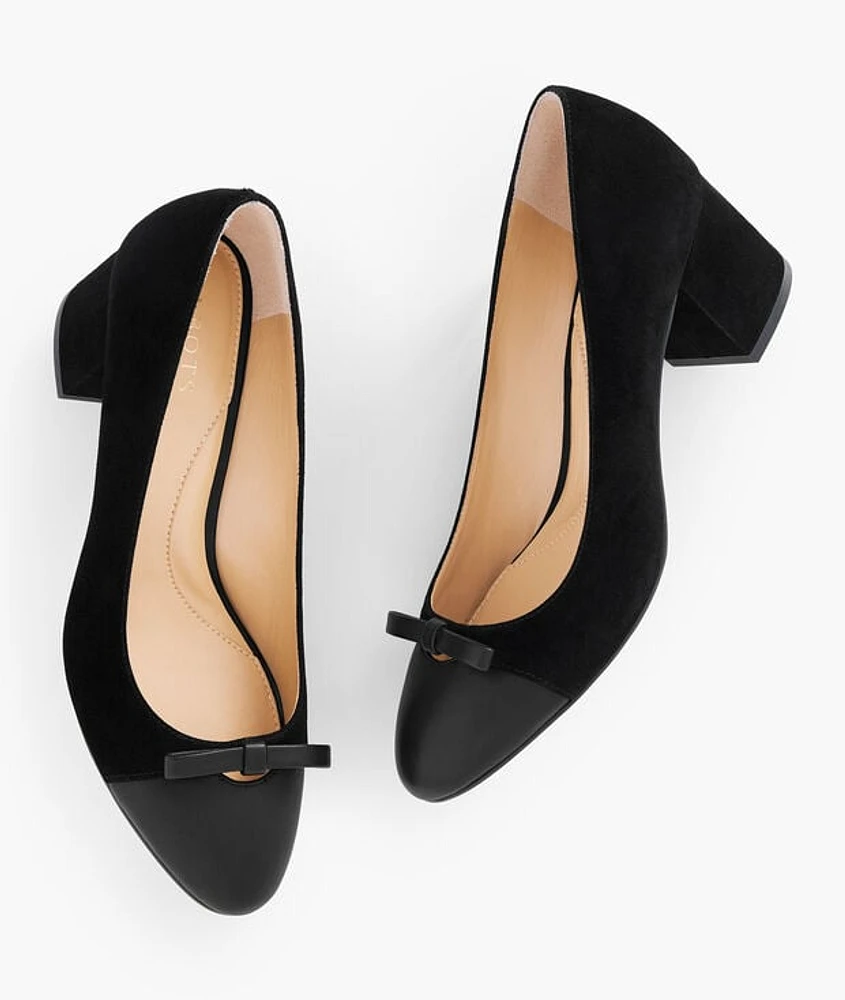 Isa Cut Out Pumps - Suede