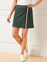 Tech Piqué Wrap Skort - Outlined Scallop